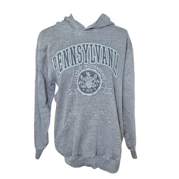 Point Sportswear Women's Size Medium Dk Blue Pennsylvania Hoodie Sweatshirt - Picture 1 of 4